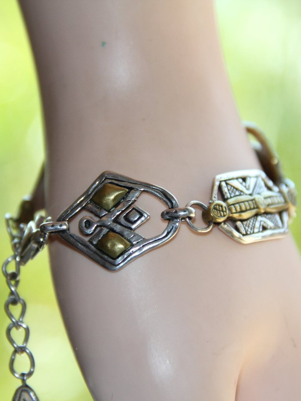 Silpada Sterling Silver and Brass “Globetrotter” Bracelet . Gorgeous Limited